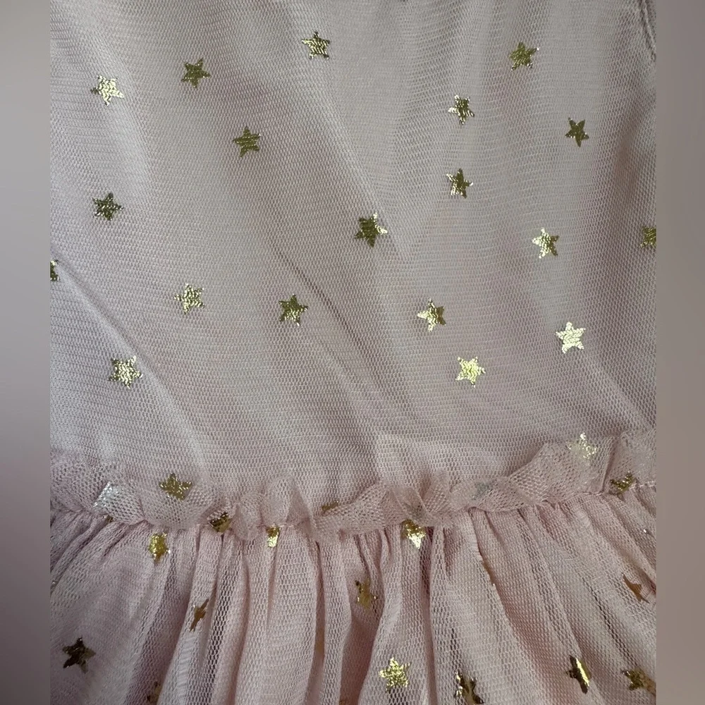 Pink Dress with Gold Stars for Baby Girl
